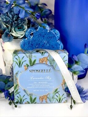 Spongelle Lavender Sky Body Wash Infused Buffer Sponge LARGE 99g Size! *BNIB